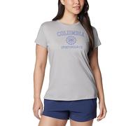Columbia Women's Trek Short Sleeve Graphic Tee, Columbia Grey Heather/CSC Emblem, X-Large
