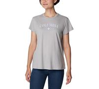 Columbia Women's Trek Short Sleeve Graphic Tee, Columbia Grey Heather/CSC Tradition, Large