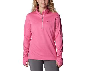 Columbia Women's W Park View Grid Fleece Half Zip Fleece Pull Over, Wild Geranium Heather, Size M