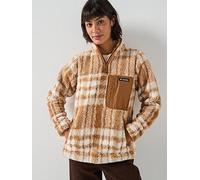 Columbia Womens West Bend 1/4 Zip Fleece, Brown, Size M, Women Brown