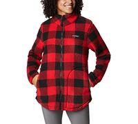 Columbia Women's West Bend Full Zip Jacket, Impresión a Cuadros de lirio Rojo, M