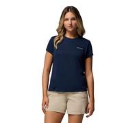 Columbia Women's Zero Rules Light Short Sleeve Crew, Technical Short Sleeve T-Shirt, Collegiate Navy, Small