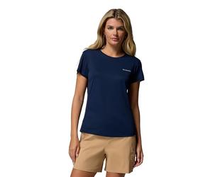 Columbia Women's Zero Rules Light Short Sleeve Crew, Technical Short Sleeve T-Shirt, Collegiate Navy, XS