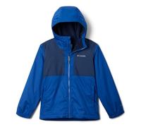 Columbia Youth Boys Rainy Trails 2 Fleece Lined Jacket, Waterproof Rain Jacket, Mountain Blue/Collegiate Navy Slub, L