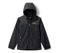 Columbia Youth Boys Rainy Trails 3 Fleece Lined Jacket, Waterproof Rain Jacket, Black, X-Small