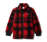 Columbia Youth Boys Rugged Ridge 2 Printed Sherpa Full Zip, Full Zip Sherpa Fleece, Sail Red Omblur Tonal, XL