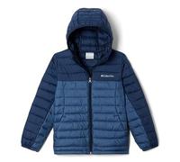 Columbia Youth Boys Silver Falls Hooded Jacket Hooded Puffer Jacket, Dark Mountain x Collegiate Navy, Size S