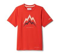 Columbia Youth Boys Tech Trail Utility Short Sleeve Graphic Crew, Technical Short Sleeve T-Shirt, Super Sonic/Energetic, Medium