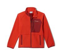 Columbia Youth Fast Trek 5 Full Zip, Full Zip Fleece Jacket, Super Sonic/Red Oxide, X-Small
