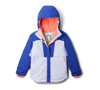 Columbia Youth Girls Mighty Mogul 3 Jacket, Snowdrift/Clematis Blue, 152