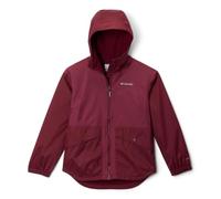 Columbia Youth Girls Rainy Trails 2 Fleece Lined Jacket, Waterproof Rain Jacket, Rich Wine, Small