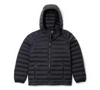 Columbia Youth Powder Pass Hooded Jacket, Hooded Puffer Jacket, Black, Large
