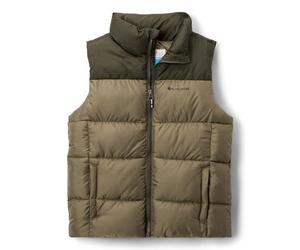 Columbia Youth Puffect Vest, Puffer Vest Body Warmer, Stone Green/Greenscape, Large