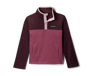 Columbia Youth Steens Mountain 2 1/4 Snap Fleece Pull-Over, Fleece Pull Over, Antique Mauve/Moonvista/Mineral Pink, Small