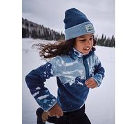 Columbia Youth Unisex Helvetia 2 Printed Half Snap Fleece, Fleece Pull Over, Crushed Blue Sisters, Everblue, L