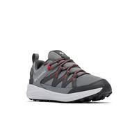Columbia Youth Unisex Peakfreak Rush Waterproof, Waterproof Low Rise Trekking and Hiking Shoes, TI Grey Steel/Mountain Red, 13