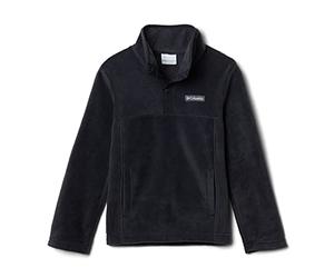 Columbia Youth Unisex Steens Mtn 1/4 Snap Fleece Pull-over, Black, XS