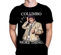 Columbo Mens T-Shirt TV Series Print, Black Cotton T-Shirt, Movie Poster Tee