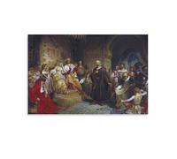 Columbus Before Emanuel Leutze Poster Home Decor Poster Wall Art Hanging Picture Print Decorative Painting Posters 16x24inch(40x60cm)