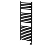 Columbus Colore Curved Digital Thermostatic Electric Heated Towel Rail | Matt Black | Mild Steel | 1200mm x 500mm