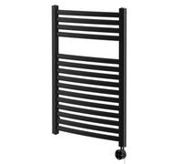 Columbus Colore Curved Digital Thermostatic Electric Heated Towel Rail | Matt Black | Mild Steel | 800mm x 600mm