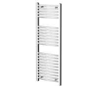 Columbus Curved Heated Towel Rail | Chrome | Mild Steel | 1200mm x 500mm