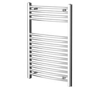 Columbus Curved Heated Towel Rail | Chrome | Mild Steel | 800mm x 600mm