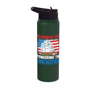 Columbus Day: Pioneering The Unknown Columbus Day Stainless Steel Insulated Water Bottle