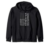 Columbus, Georgia, American flag Zip Hoodie