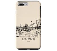 Columbus Ohio Vintage Skyline Drawing Case for iPhone 7 Plus/8 Plus