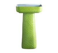 Column Basin with Single Faucet Hole, Handmade Texture Ceramic Vessel Sink Art Basin, 2-Pieces Sink, Floor Standing Combo (Color : F) (G One Size)