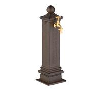 Column Fountain Garden Tap Antique Ornamental Standing Water Feature Patio 47cm