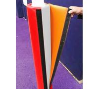 Column Padding Wrap Around Id 10 9 8 7 6 5 4 3.5 3 2 Inch, Metal Pole All Weather Round Post Protector Safety Pads for Tree/Basement/Garage/Gym Outdoor, Red(H 6ft,Inner Dia 3 1/2 Inch)