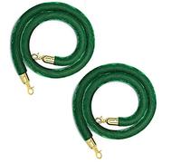column rope, Crowd Control Barriers for Stanchion Posts Queue Pole, Rope Safety Barrier with Silver Plated Hooks, Stanchion Queue Barrier Rope for for Crowd Control(Green B,3.3ft/100cm)