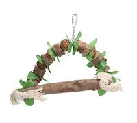 Columpio para pájaros Loros de madera Masticar Morder Escalada Colgante Jaula para mascotas Accesorio para pájaros pequeños Cacatúas Periquitos Loros Material de madera natural
