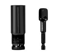 ColumPRO 1/2'' Impact Drive Socket Sets, 19mm 6-Point Impact Socket and 1/2'' Hex Shank Impact Adapter