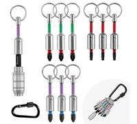 ColumPRO 10PCS Screwdriver Bit Set with Quick Change Bit Holder, 1/4” Hex Drive Screwdriver Bit Holder, S2 Steel Shank, Includes 3×T20, 3×PH2, 3×PZ2 Bits - Ideal for DIY & Repair