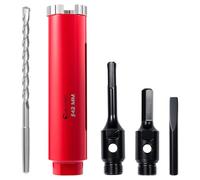ColumPRO 42mm x 150mm Long Diamond Core Drill Bit Set with Hex Shank Adapter, SDS Adapter, Centre Drill Bit & Quick-Release Pin, Ideal for Masonry, Concrete & Other Brick, Choice of Construction Sites