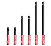 ColumPRO 6PCS Strong Magnetic Drill Bit Extension Holder for Impact Driver,1/4" Hex Shank S2 Steel Magnetic Screwdriver Extension,Straight Without Bending Drill Bit Extender,2, 4, 6-inch Extensions