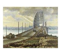 Colville Nijmegen Bridge Holland WWII War Painting Art Print Canvas Premium Wall Decor Poster Mural