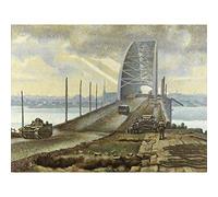 Colville Nijmegen Bridge Holland WWII War Painting Large Wall Art Print Canvas Premium Mural