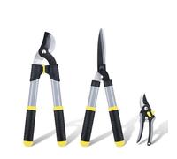 Colwelt Garden Shears Set of 3, Hedge Shears, Loppers & Garden Secateurs
