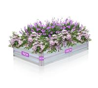 Colwelt Raised Garden Bed 180x90x30cm, Bottomless Metal Raised Bed with Multi-reinforced Rods, Rectangle Galvanised Steel Planter Box, Easy DIY for Growing Vegetables, Plants, Flowers and Herbs