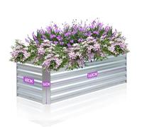 Colwelt Raised Garden Beds Outdoor 160*60*56cm, Raised Beds Steel Planter Box for Easy Growing Vegetables, Flowers, Herbs, Bottomless Metal Raised Bed Grow Bed Box with Reinforced Rods (Rectangle)