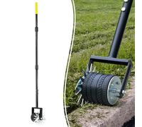Colwelt Rotary Lawn Edger, Garden Lawn Edging Tool with Extra-Wide Rubber Wheel, Rotary Edger Lawn Tool with Reinforced Bracket, Wheel Edger Grass Edge Cutter for Garden Borders, Sidewalks, Driveways