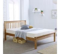 Colwick Waxed Pine Wooden Bed Rest Relax Beige Double