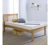Colwick Waxed Pine Wooden Bed Rest Relax Beige Single
