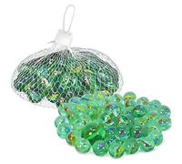 com-four® 100 glass marbles, decorative glass stones crafting, filling