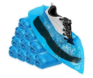 com-four® 100x disposable overshoes 3g per overshoe - plastic overshoes - waterproof disposable overshoes - one size fits all
