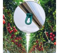 COM-FOUR® 100x Greenhouse Clips - Stable Plant Holders with high Load Capacity - Hanging Devices for greenhouses and Winter Gardens - Eyelets for Greenhouse Rails (100 Clips - Green)